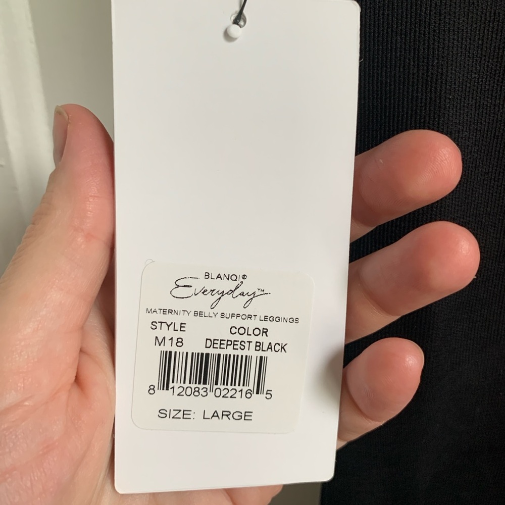 NWT Blanqi Maternity Leggings Large Black - Picture 4 of 8